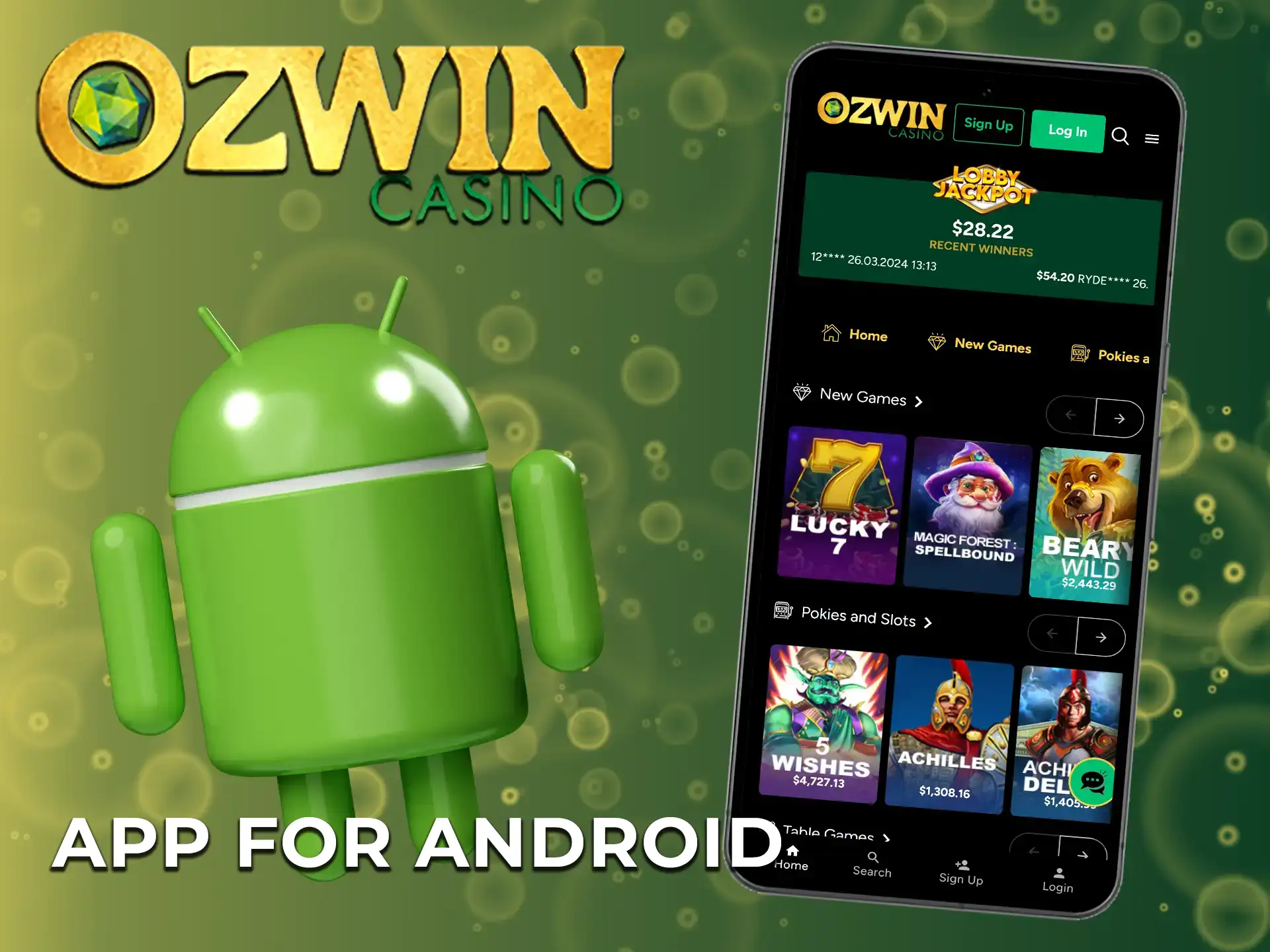 The Ozwin Casino app is coming soon, perfect for our Android users.