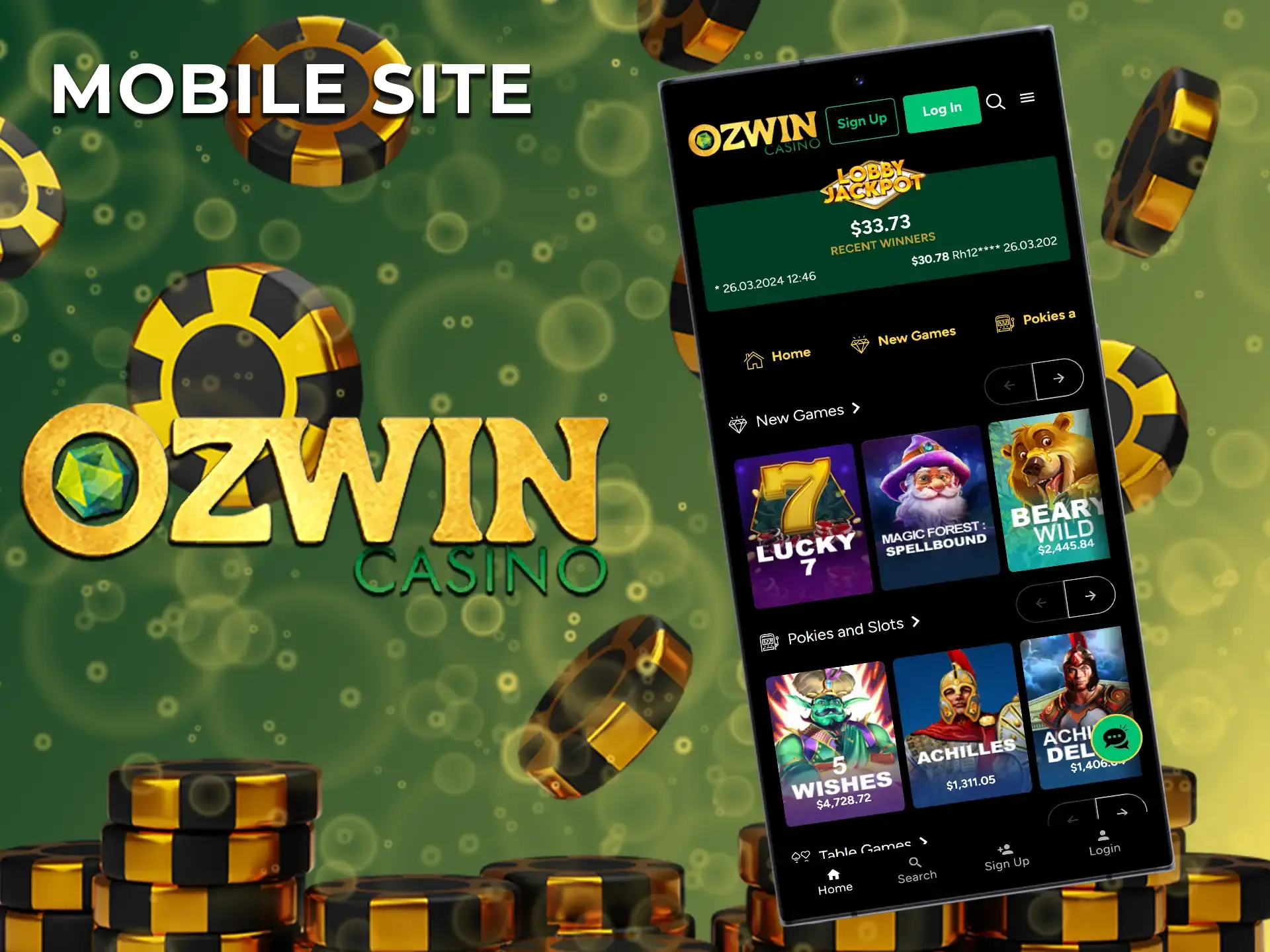 Ozwin AU provides an excellent alternative through its mobile website, eliminating the need for downloading app.