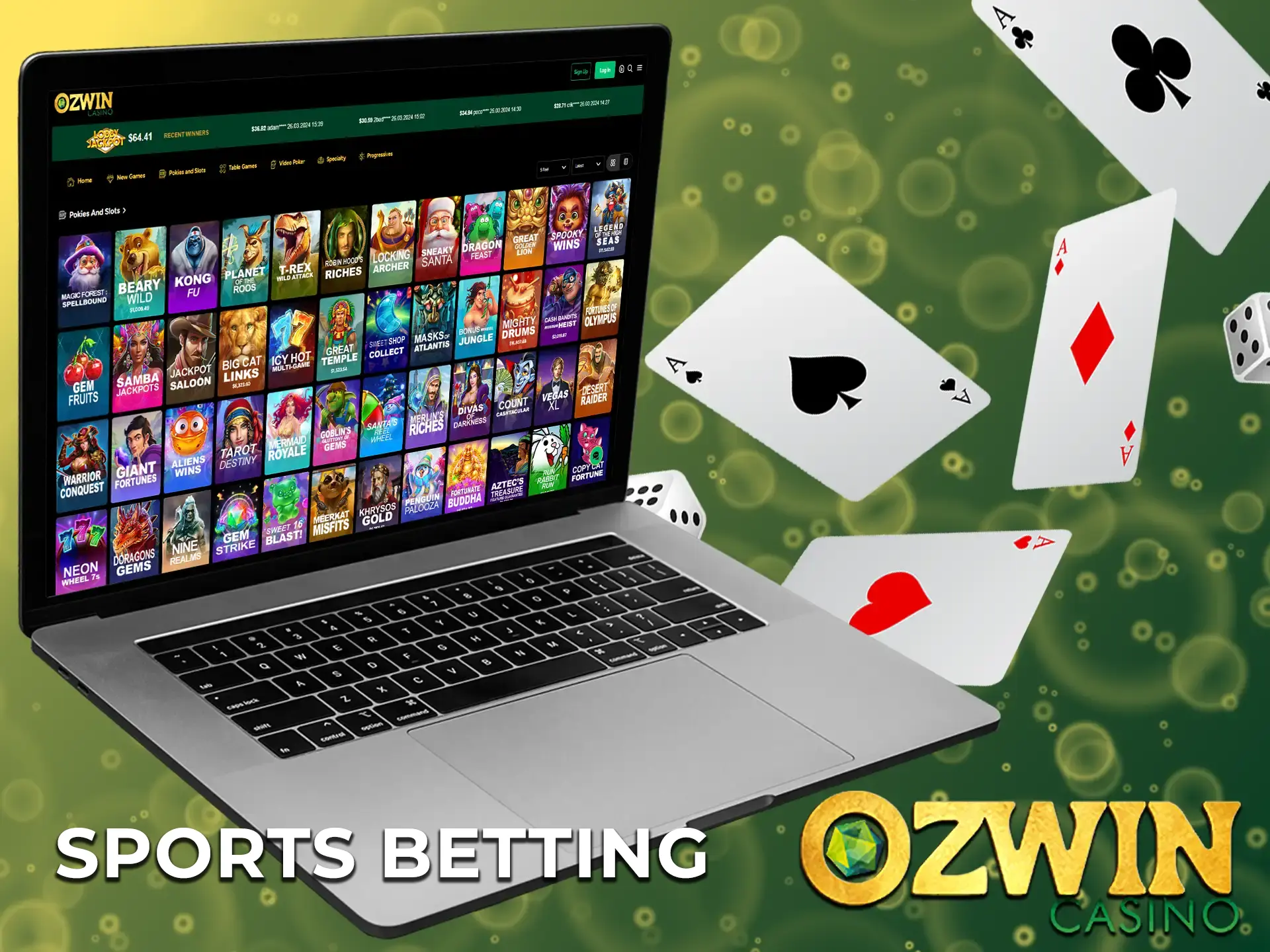 Ozwin Casino currently only provides gambling services and does not offer sports betting.